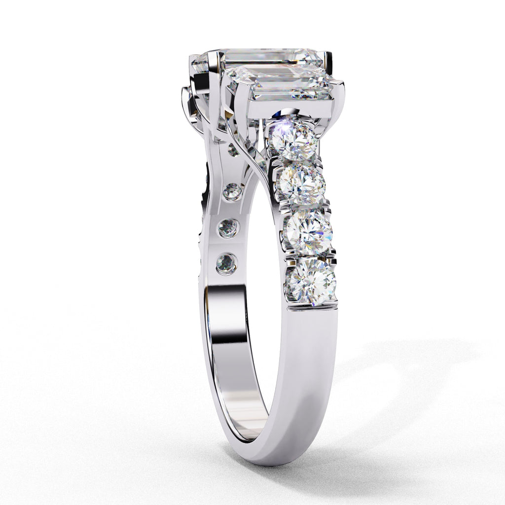 Elegant Central Stone Diamond Cluster Ring