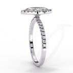 Elegant Central Stone Diamond Ring with Radiant Side Stones