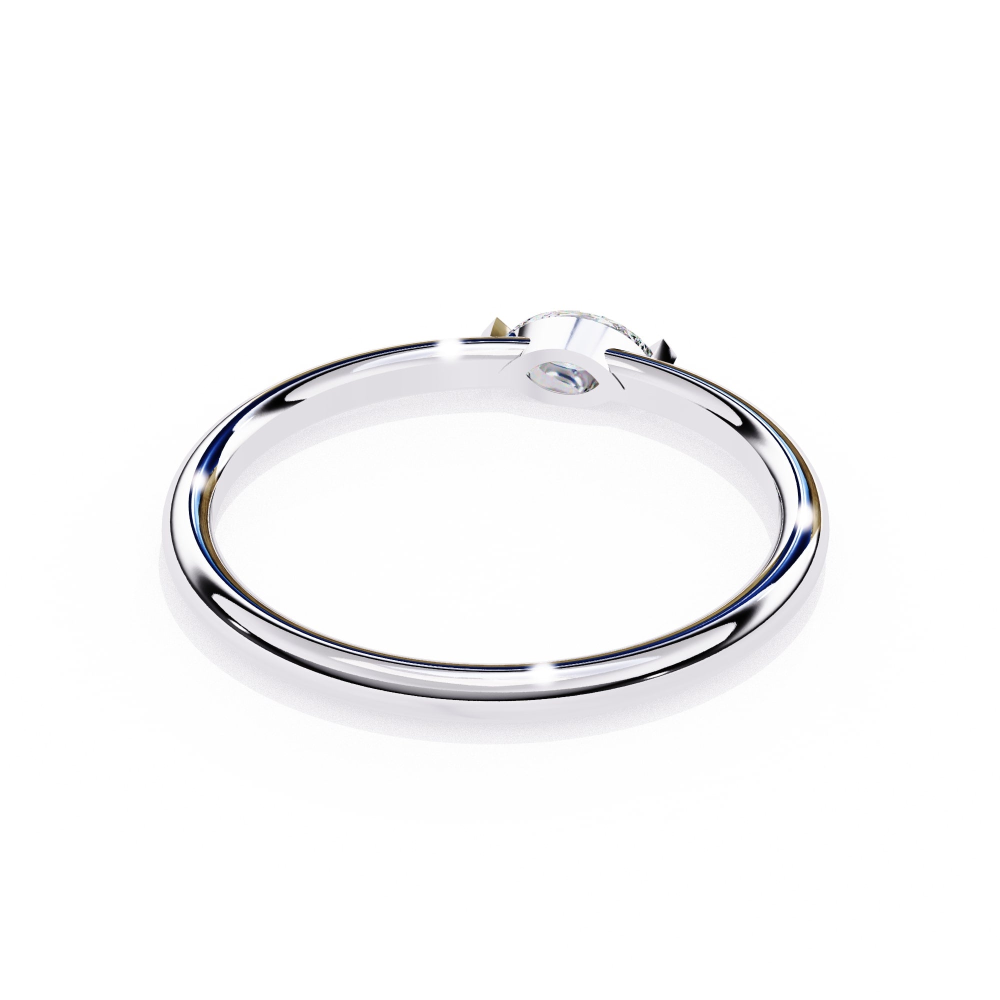 Radiant Solitaire Central Stone Ring