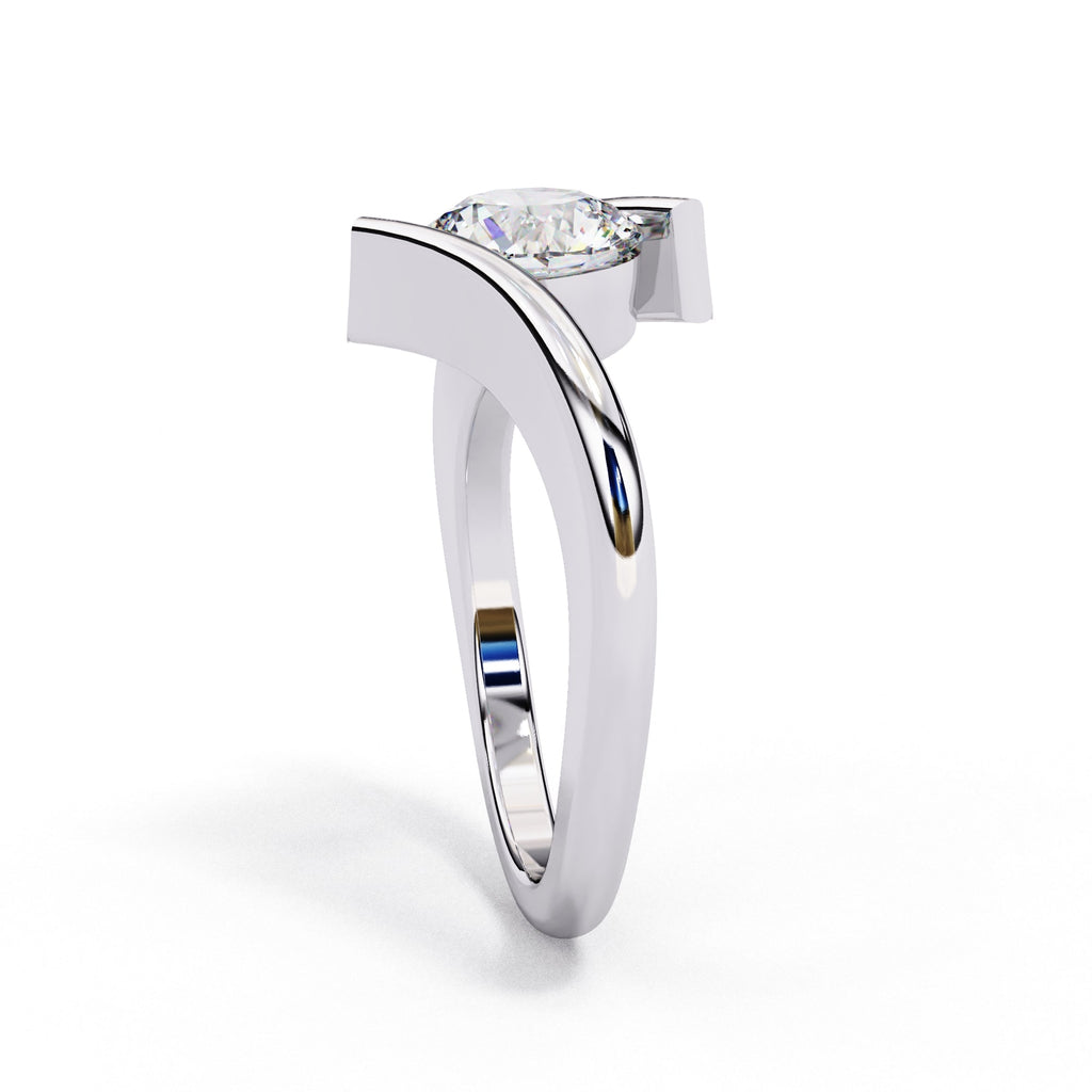 Brilliant Solitaire Diamond Engagement Ring with Timeless Central Stone Setting