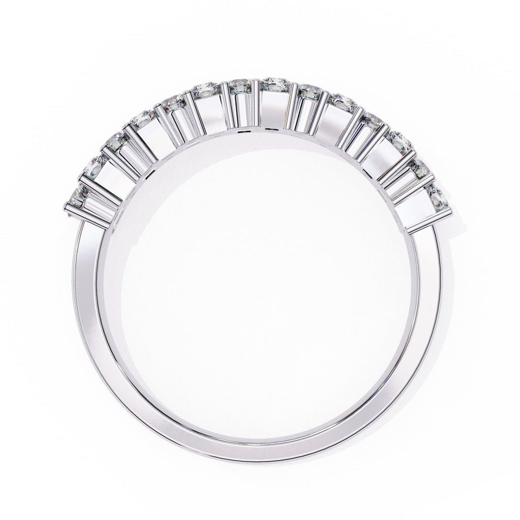 Radiant Diamond Side Stone Eternity Ring