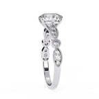 Elegant Central Stone Diamond Ring with Radiant Side Accents