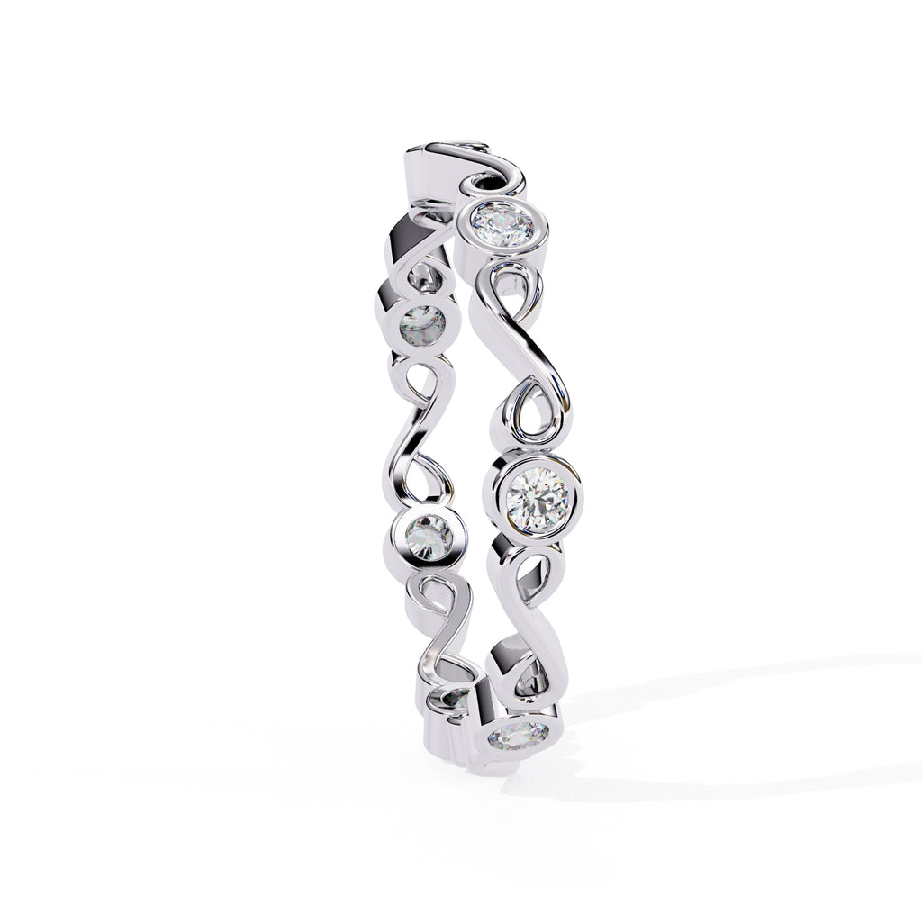 Elegant Diamond Side Stone Brilliance Ring
