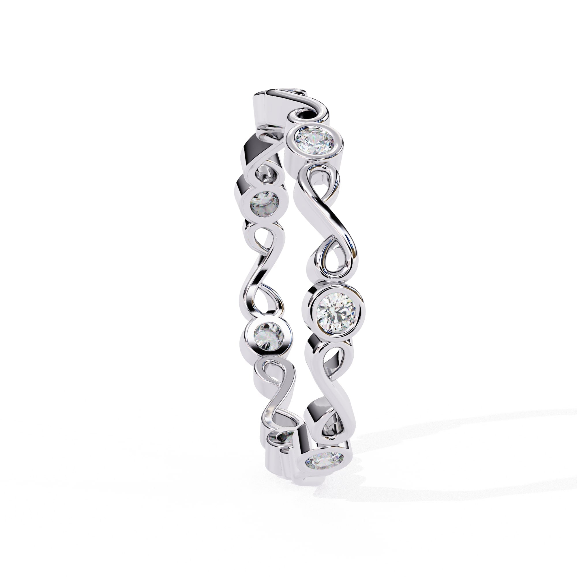 Elegant Diamond Side Stone Brilliance Ring