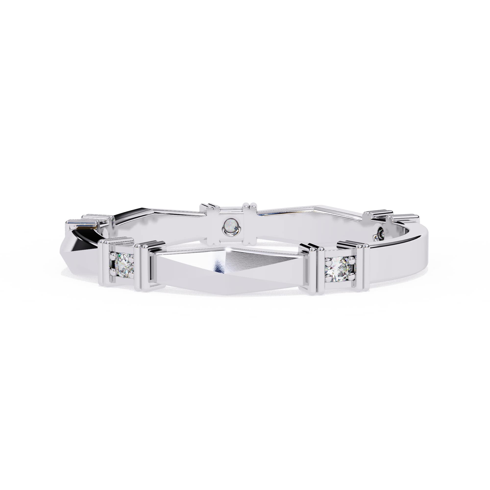 Elegant Diamond Side Stone Brilliance Ring