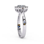 Elegant Central Stone Diamond Side Accent Ring