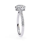 Elegant Central Stone Diamond Ring with Side Stone Accents