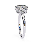Elegant Central Stone Diamond Ring with Radiant Side Accents