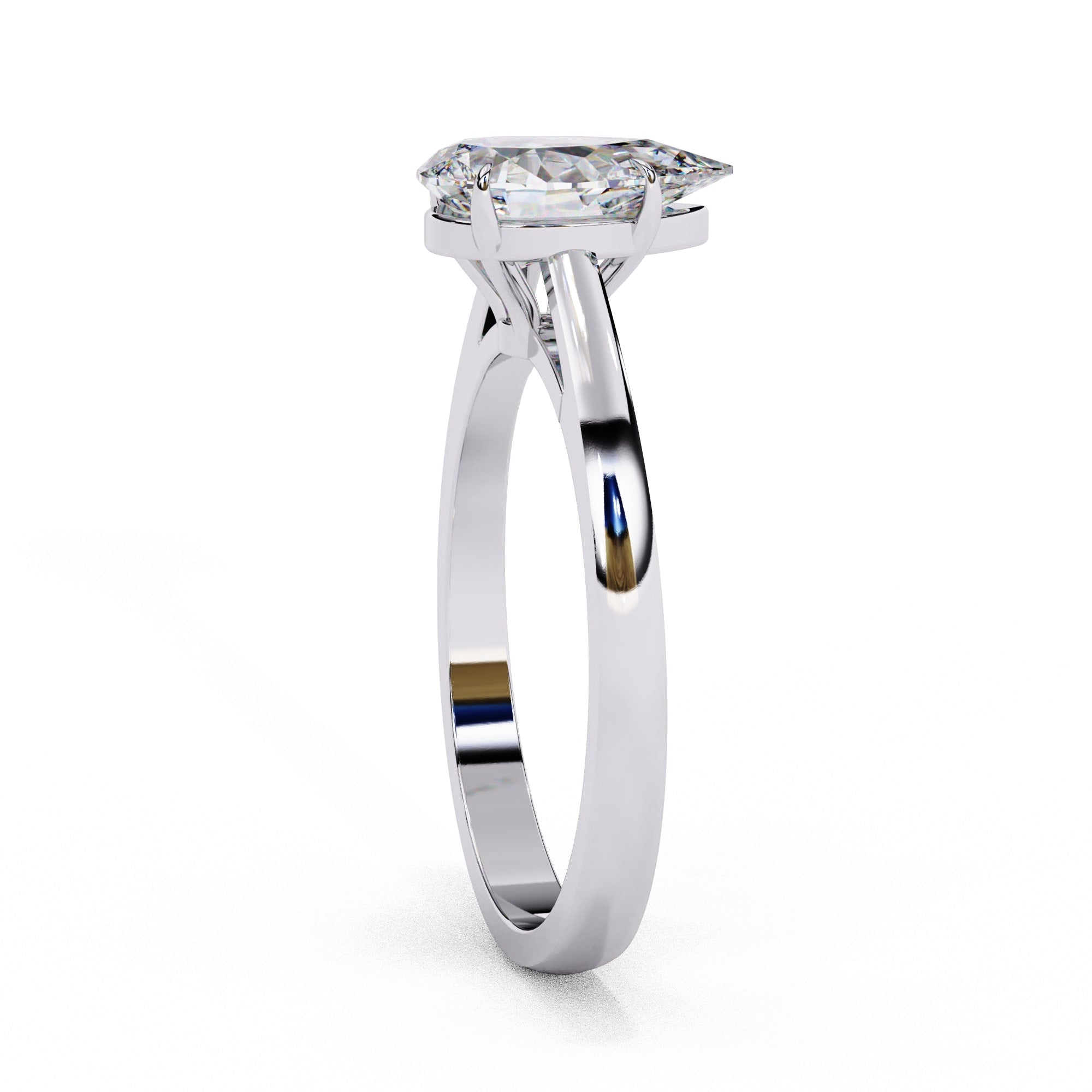Elegant Solitaire Central Stone Statement Ring
