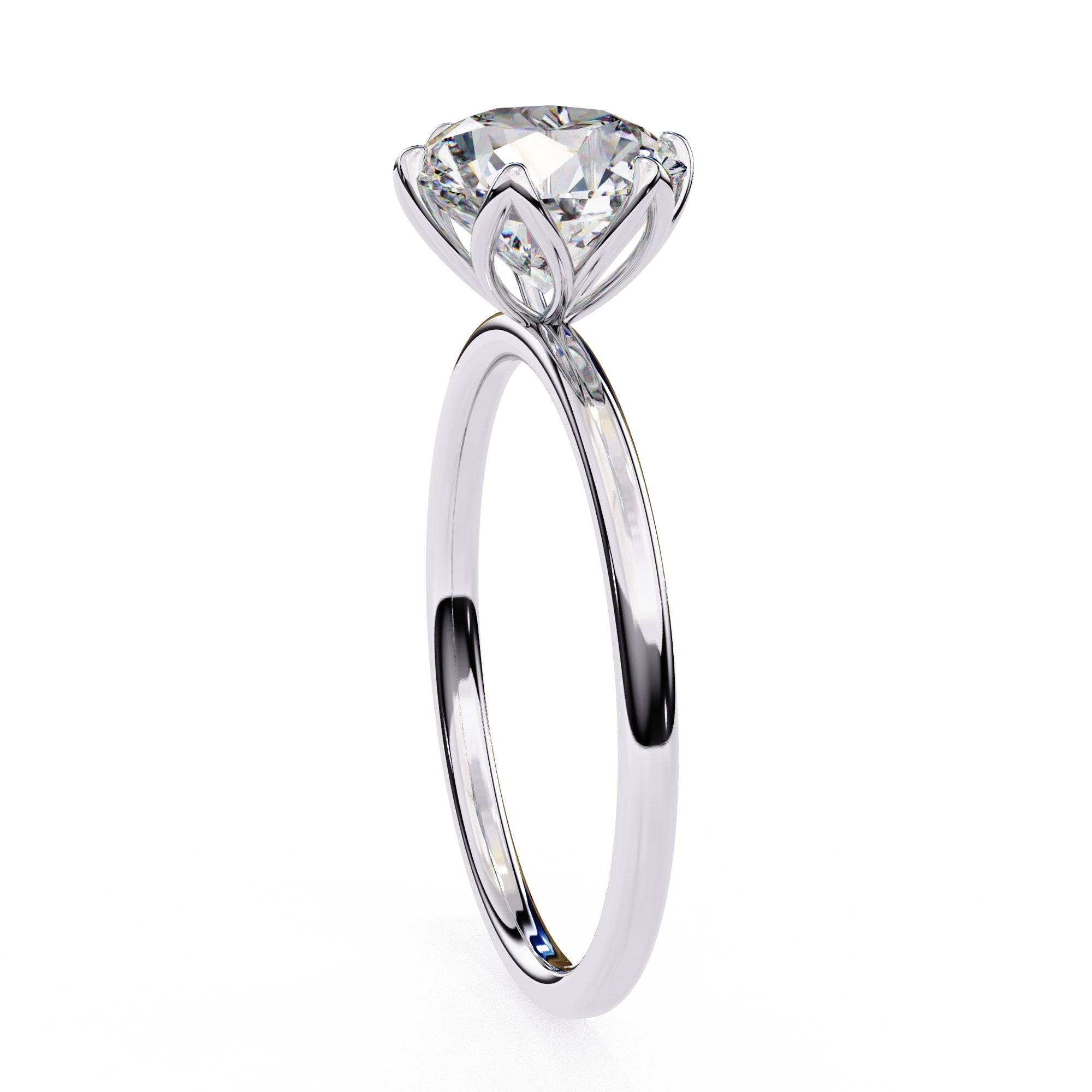 Elegant Central Stone Diamond Ring with Side Accents
