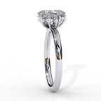 Elegant Central Stone Diamond Ring with Side Accents