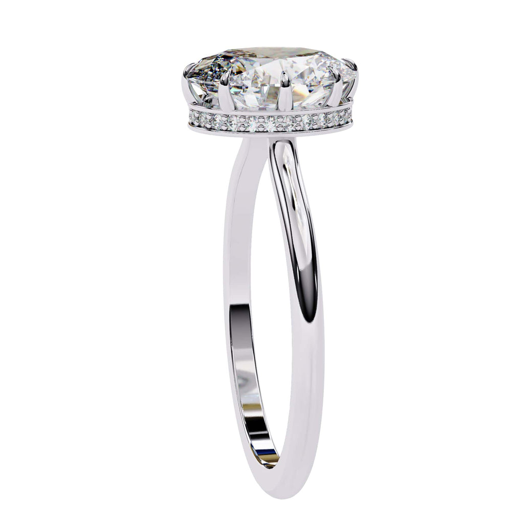 Elegant Diamond Side Stone Brilliance Ring