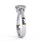 Elegant Central Stone Diamond Ring with Radiant Side Accents