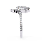 Elegant Central Stone Diamond Ring with Side Accents