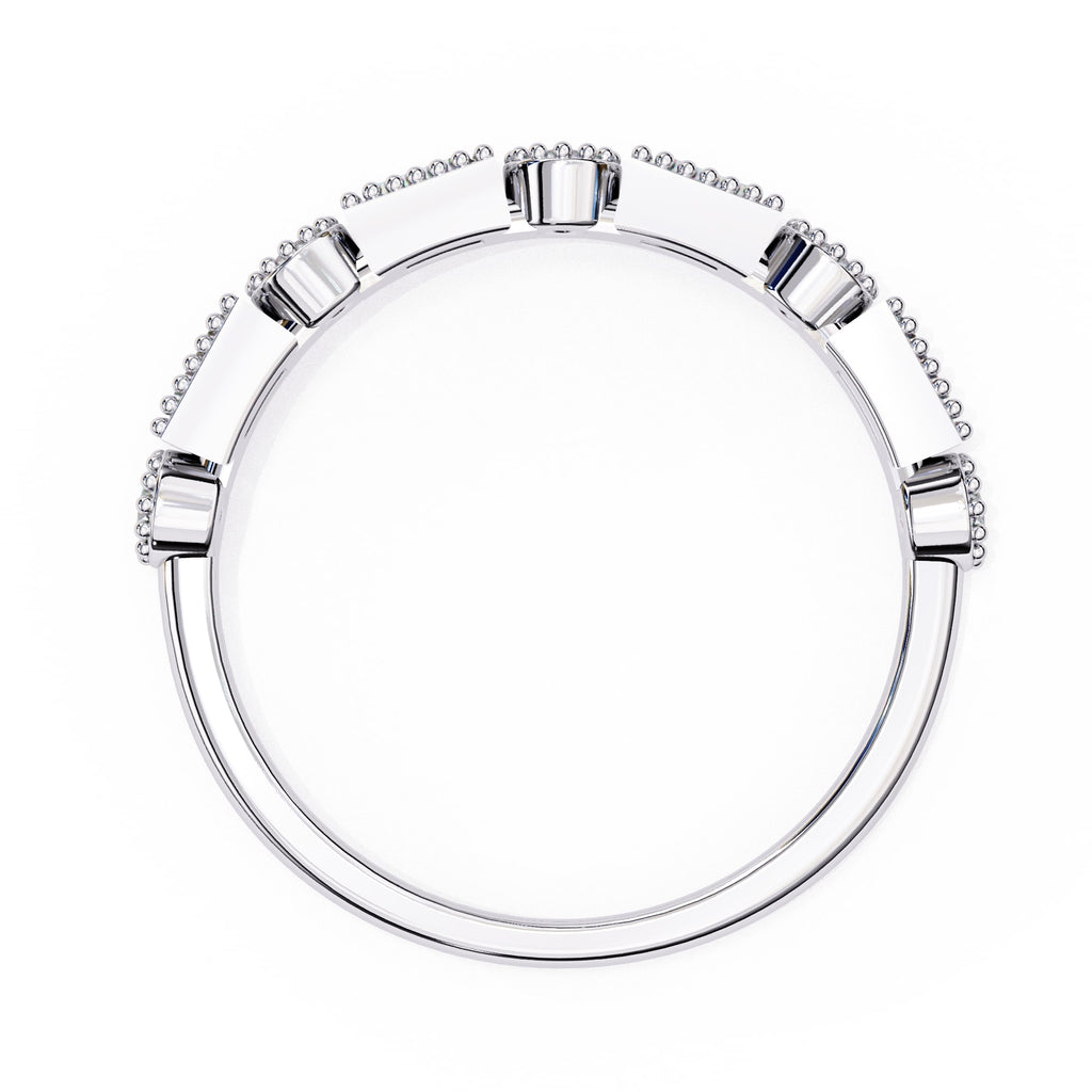 Elegant Diamond Side Stone Brilliance Ring