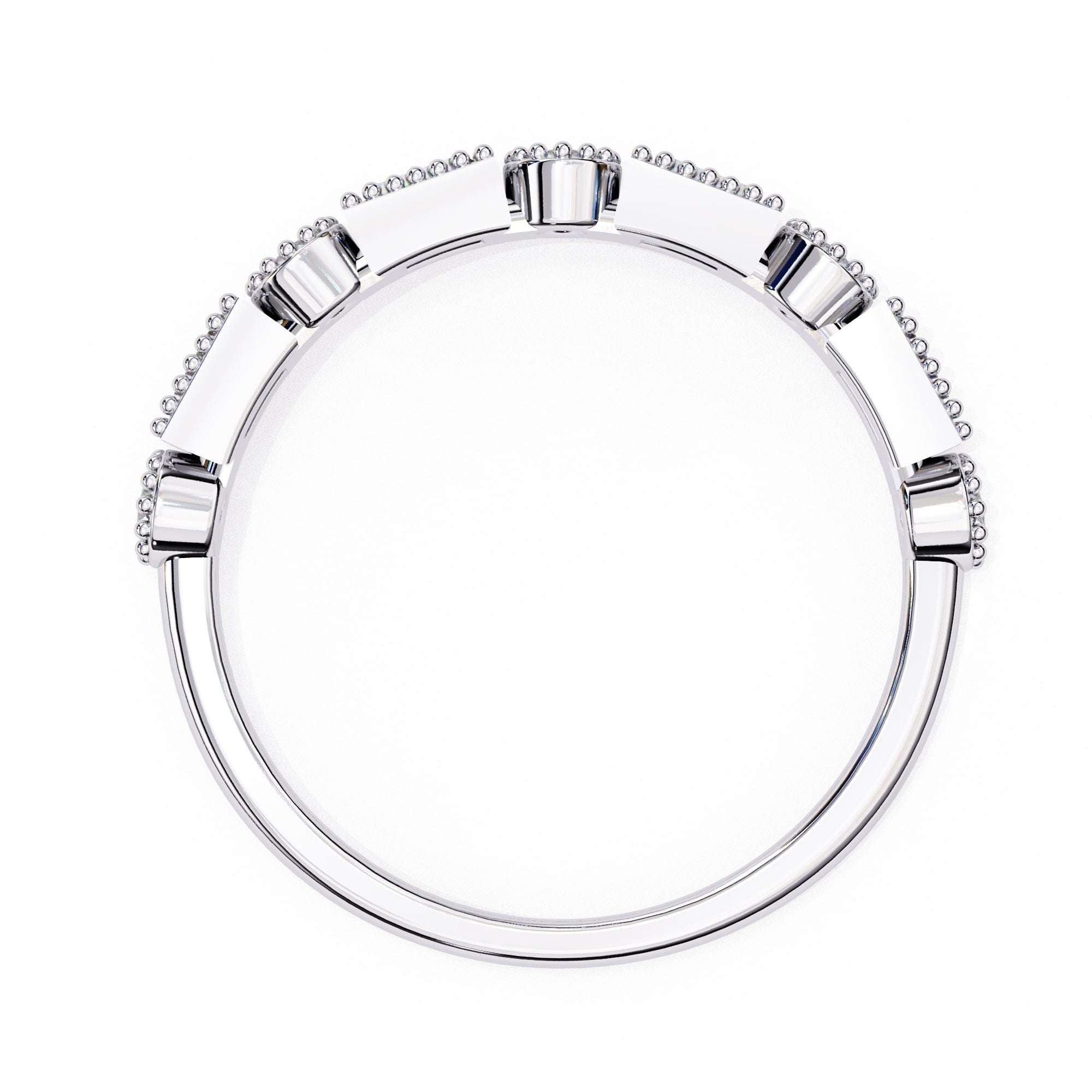 Elegant Diamond Side Stone Brilliance Ring