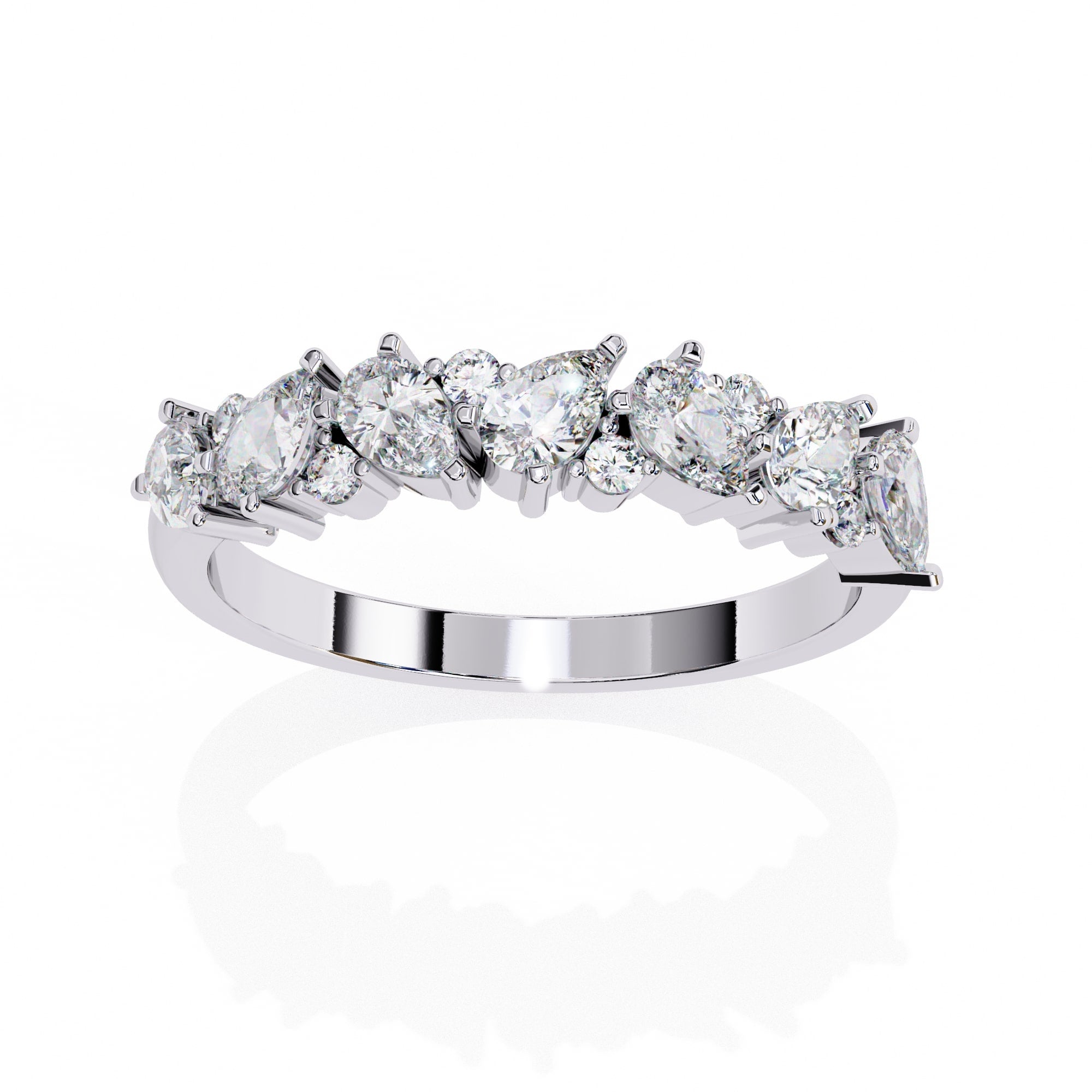 Elegant Diamond Side Stone Brilliance Ring