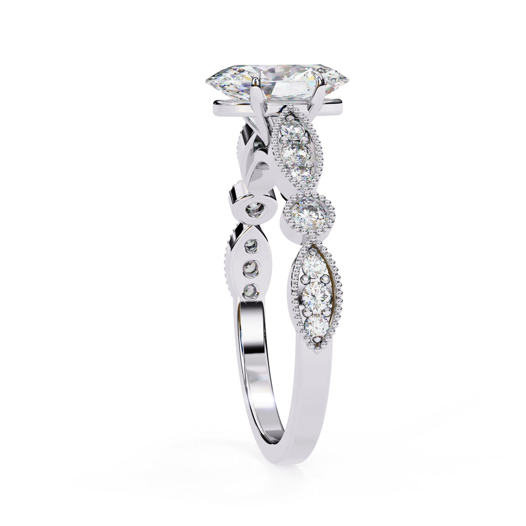Elegant Diamond Central Stone Ring