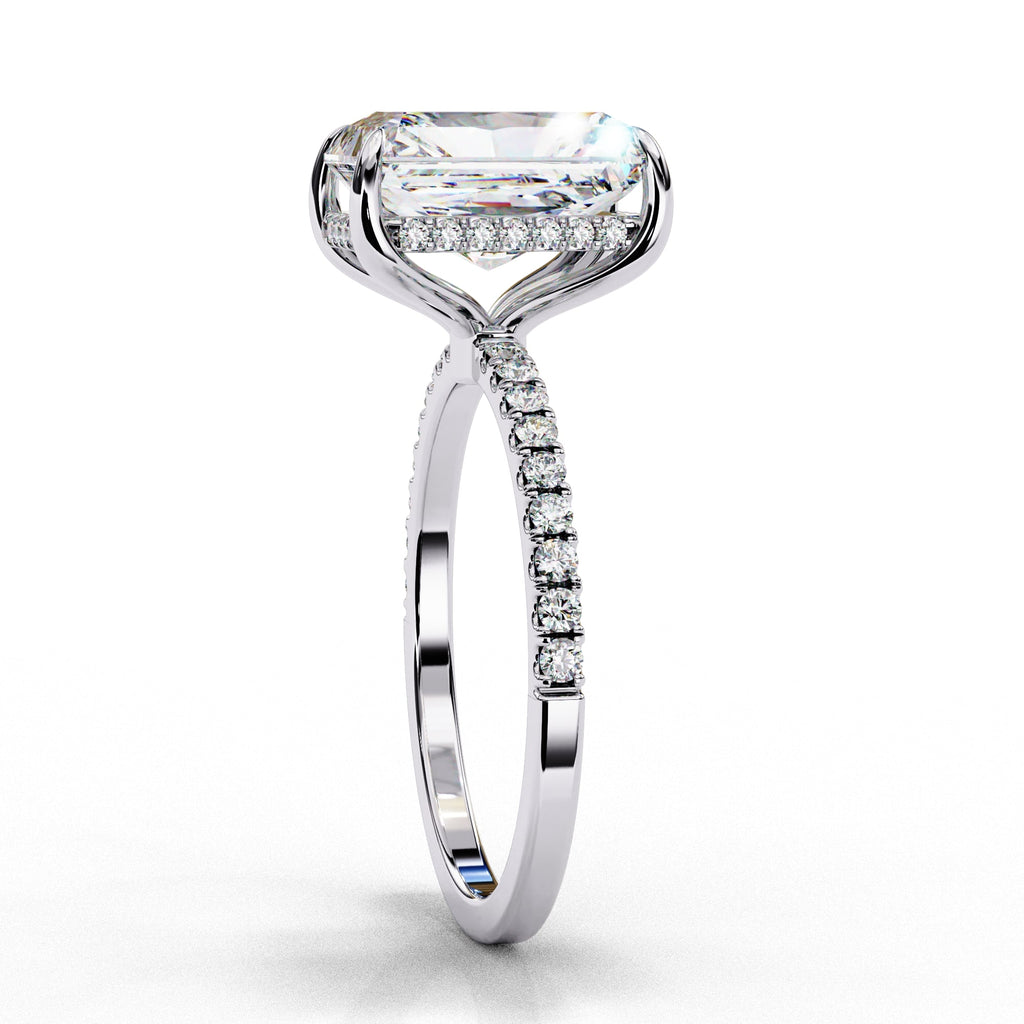 Elegant Diamond Side Stone Brilliance Ring