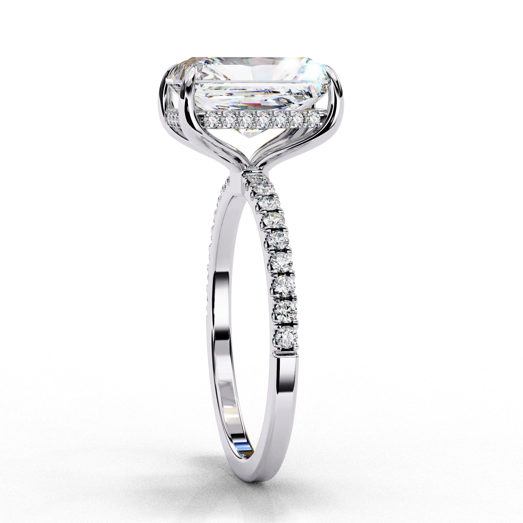 Elegant Diamond Side Stone Brilliance Ring