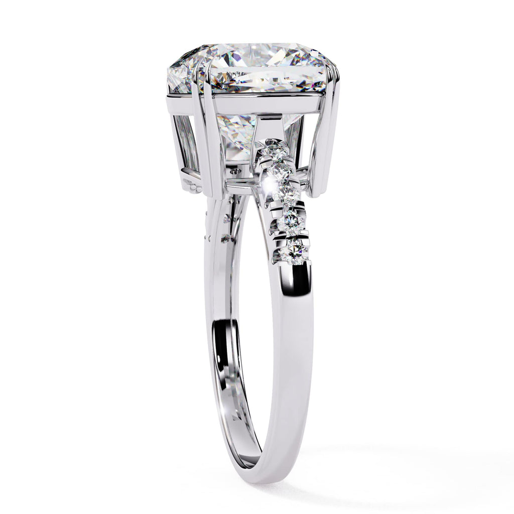 Elegant Diamond Side Stone Brilliance Ring