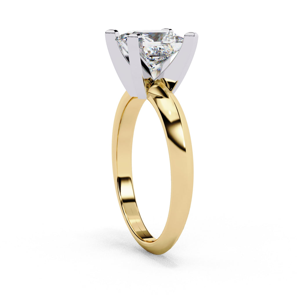 Radiant Solitaire Central Stone Diamond Ring