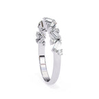 Radiant Diamond Side Stone Eternity Ring
