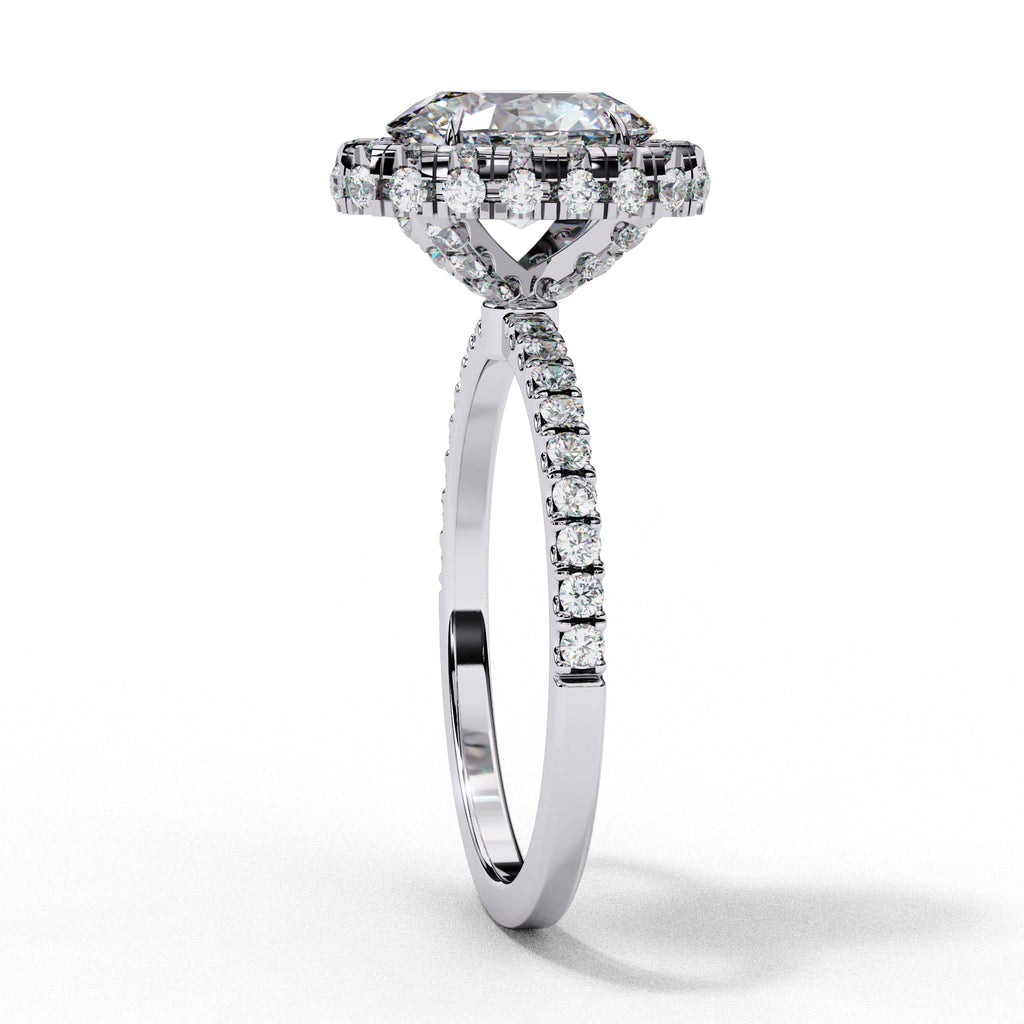 Elegant Diamond Side Stone Brilliance Ring