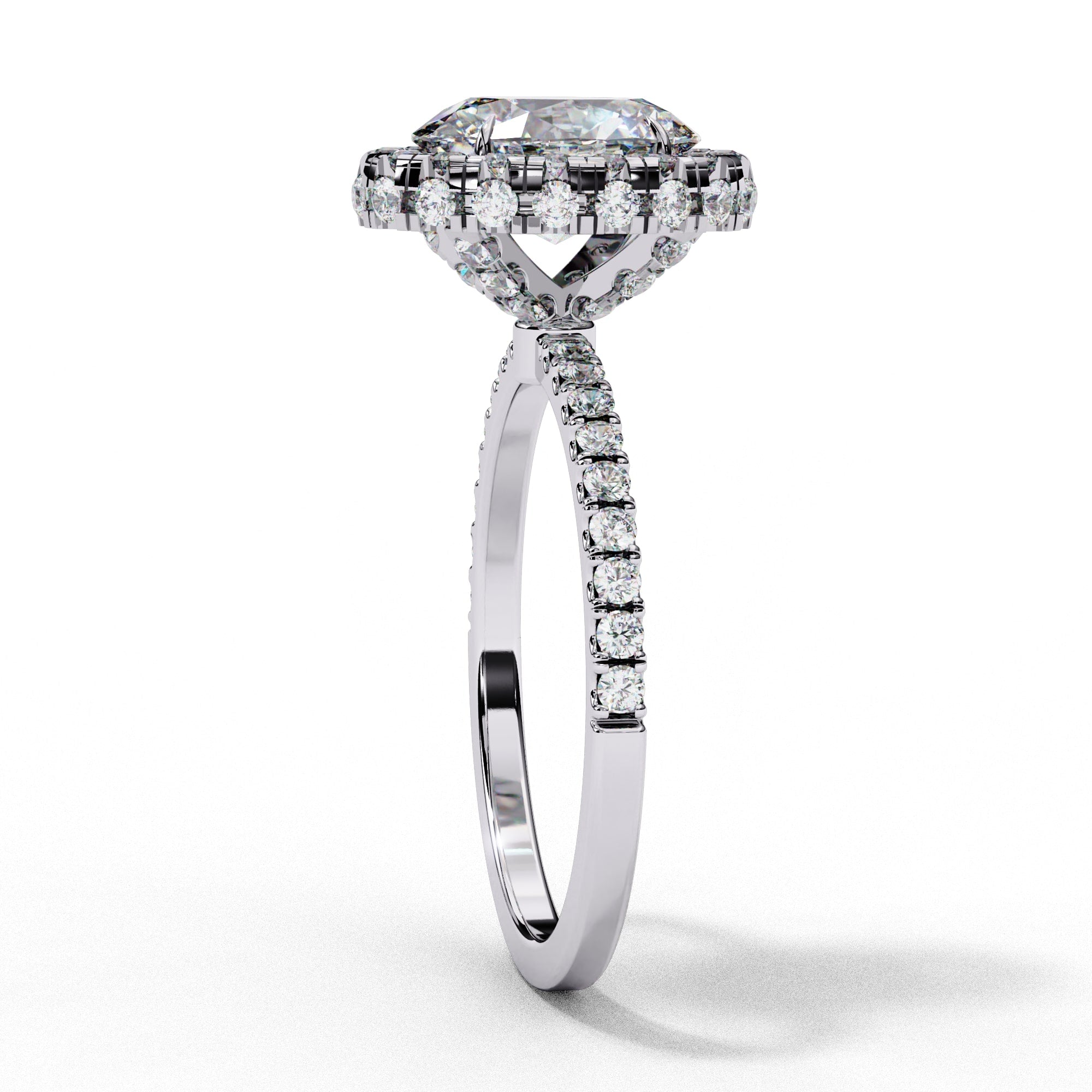 Elegant Diamond Side Stone Brilliance Ring