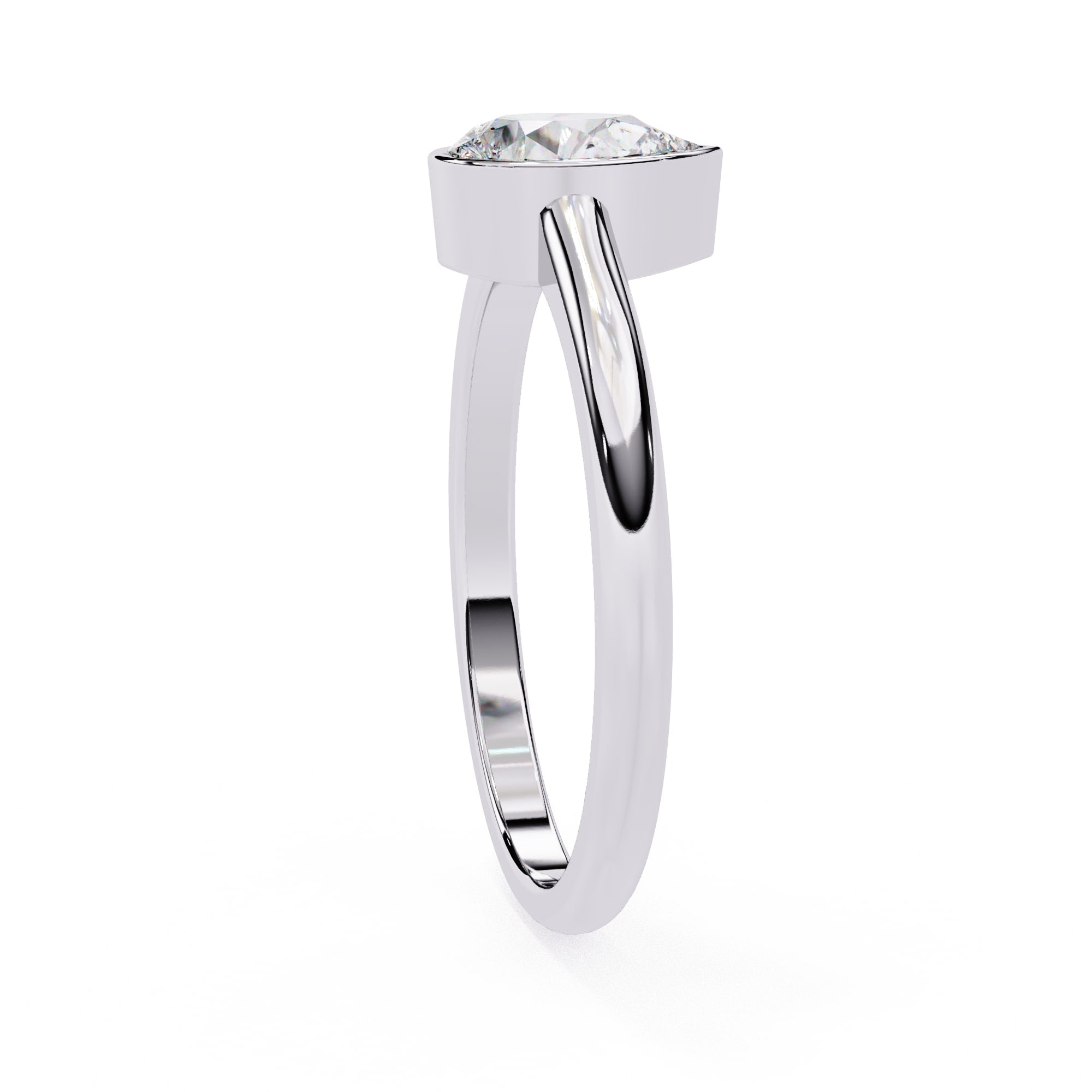 Radiant Solitaire Central Stone Ring
