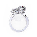 Radiant Central Brilliance Diamond Ring with Elegant Side Stones