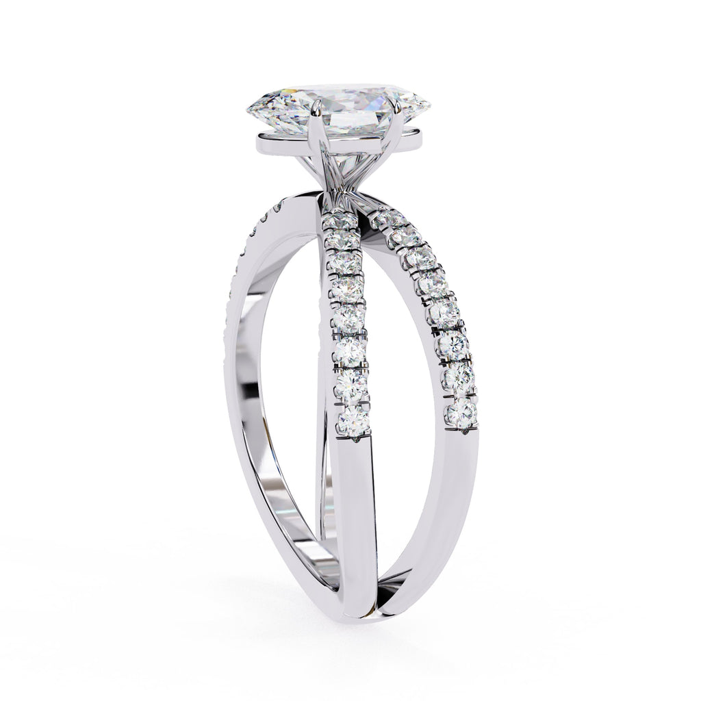 Elegant Radiance Central Stone Diamond Ring
