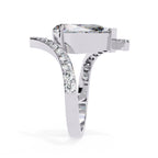 Radiant Central Stone Diamond Ring with Side Accents