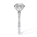 Radiant Central Brilliance Side Stone Ring