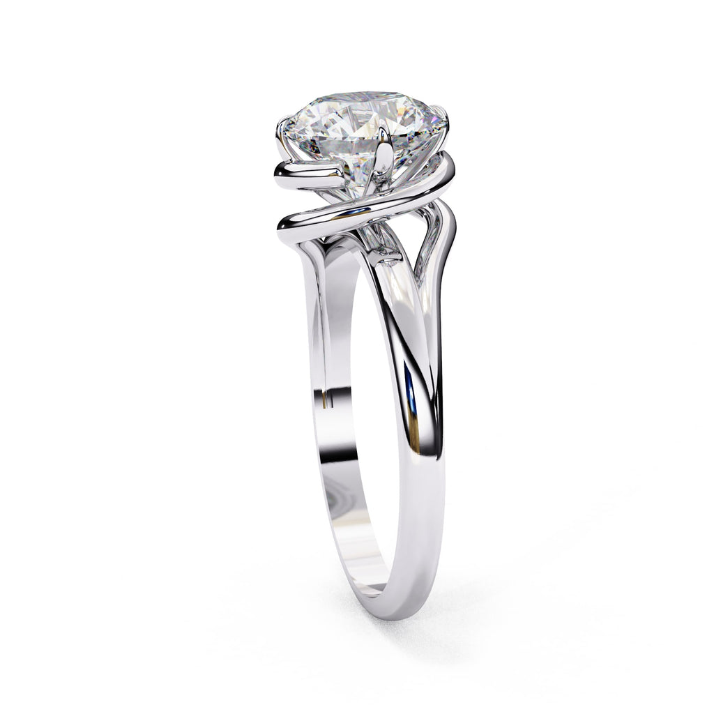 Elegant Central Stone Solitaire Ring