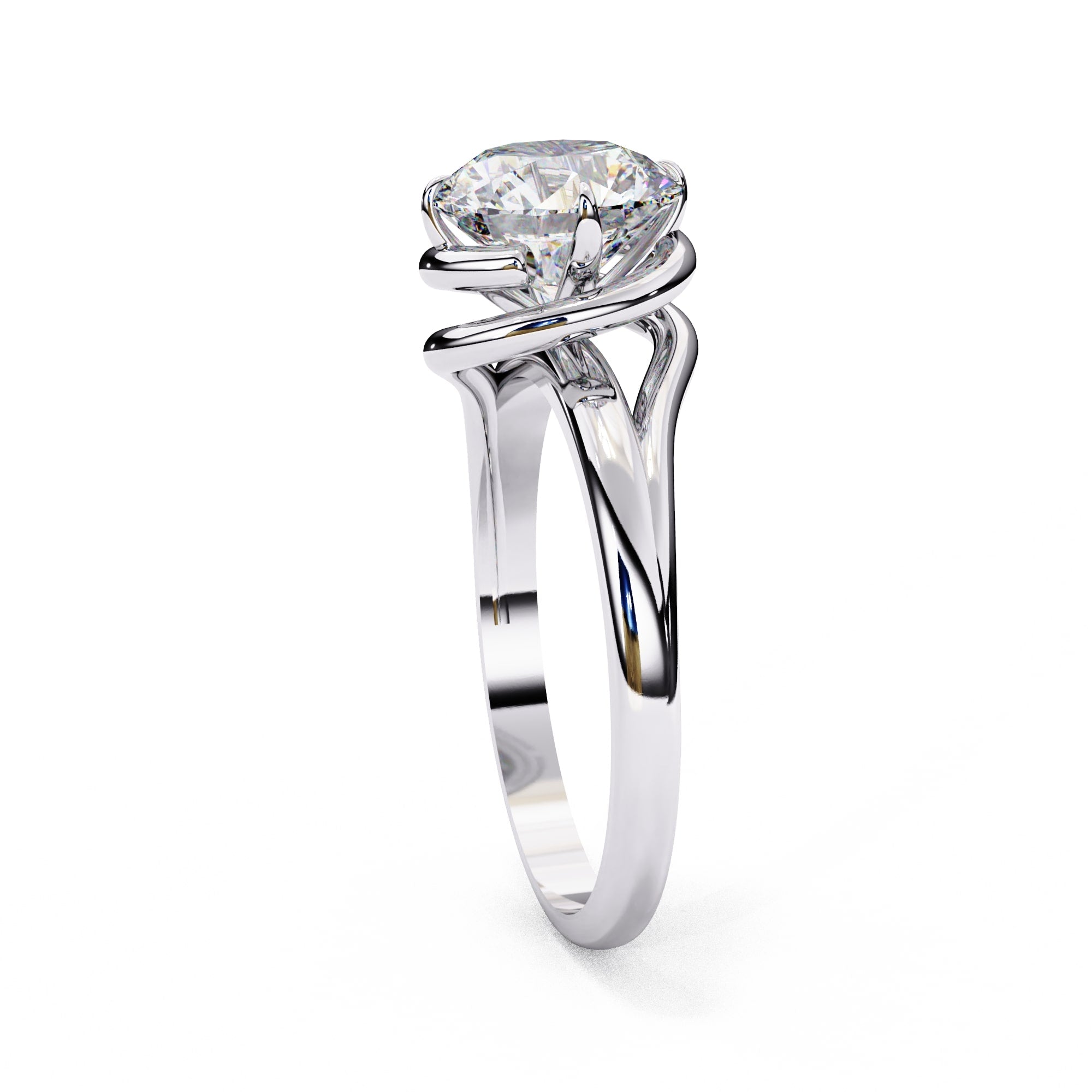 Elegant Central Stone Solitaire Ring