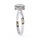 Elegant Central Stone Diamond Ring with Radiant Side Accents