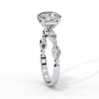 Elegant Diamond Central Stone Ring with Brilliant Side Accents