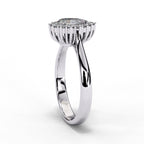 Elegant Central Stone Diamond Halo Ring