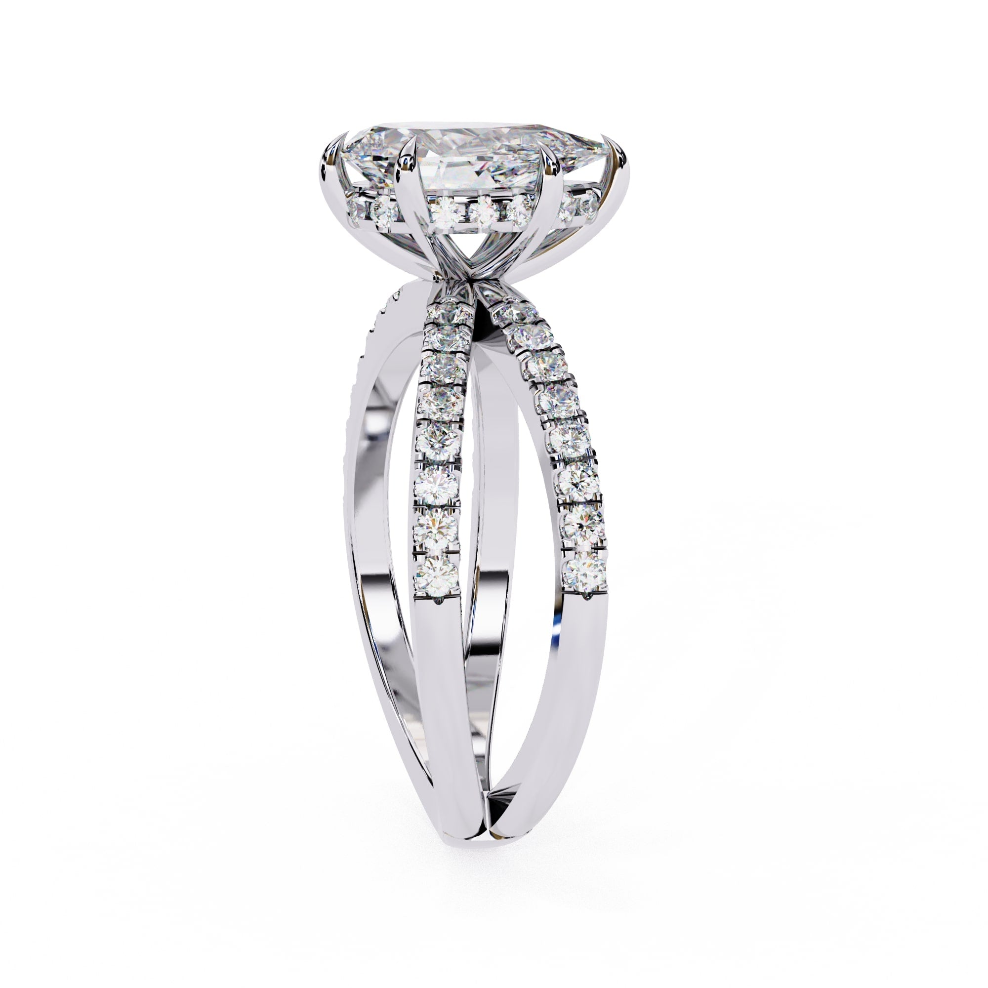 Elegant Diamond Central Stone Ring