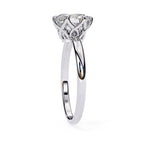 Elegant Radiance Central Solitaire Ring with Side Accents