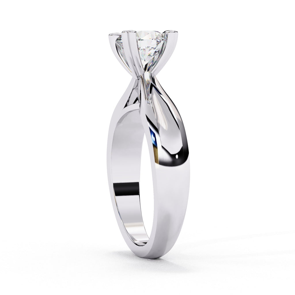 Elegant Solitaire Central Stone Ring