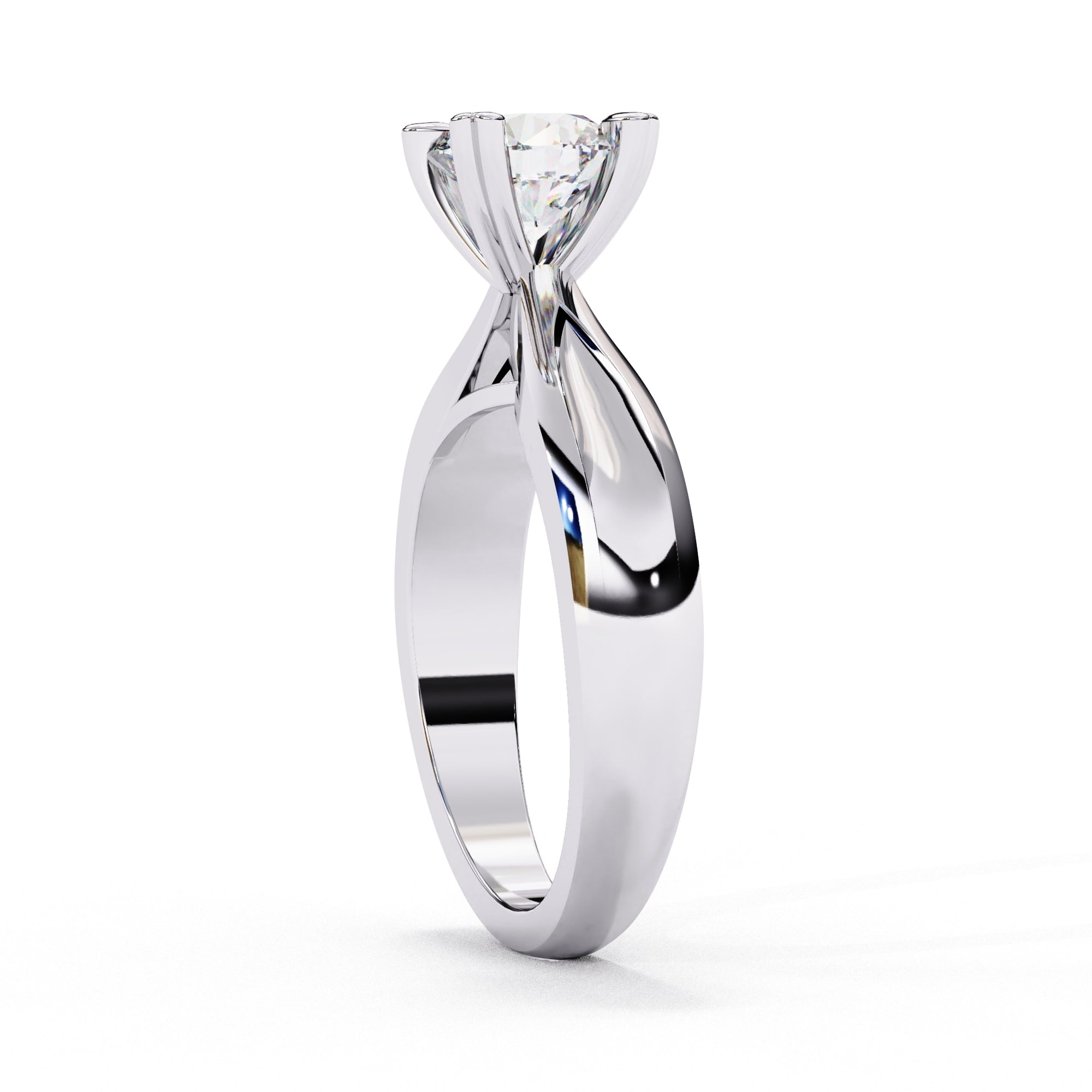 Elegant Solitaire Central Stone Ring