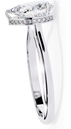 Elegant Central Stone Diamond Halo Ring