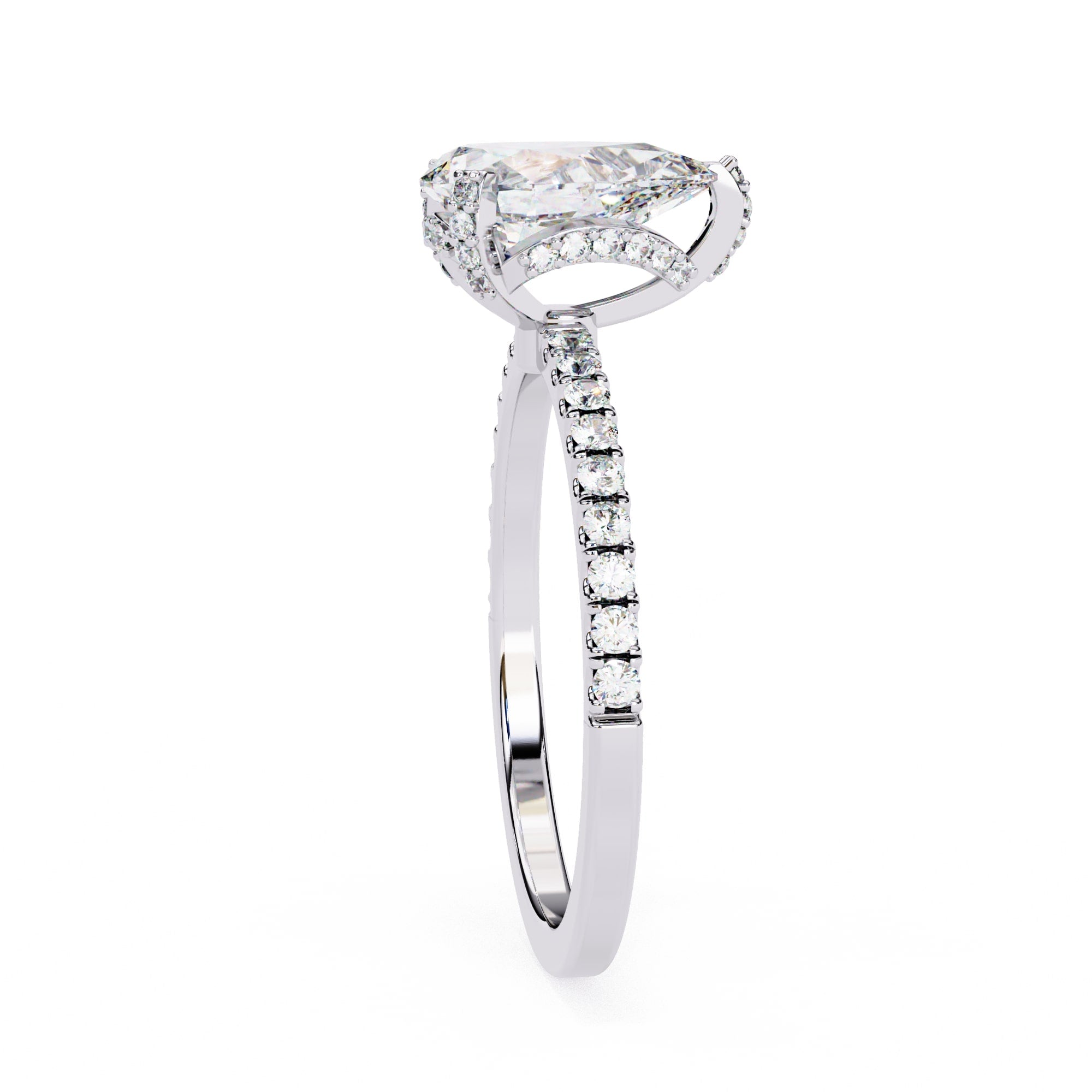 Elegant Radiance Central Stone Diamond Ring
