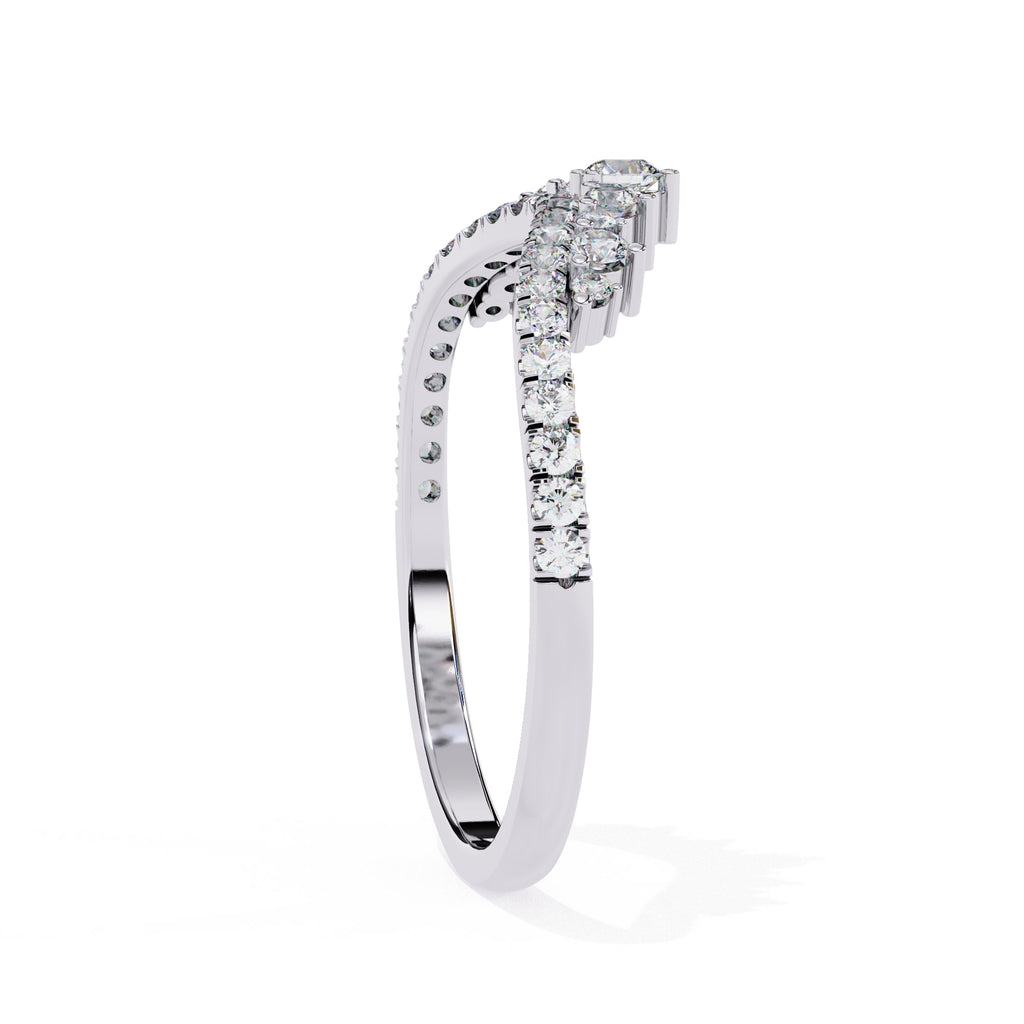 Radiant Diamond Side Stone Eternity Ring