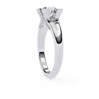 Elegant Diamond Central Stone Ring with Brilliant Side Accents