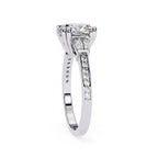 Elegant Central Stone Diamond Ring with Side Accents