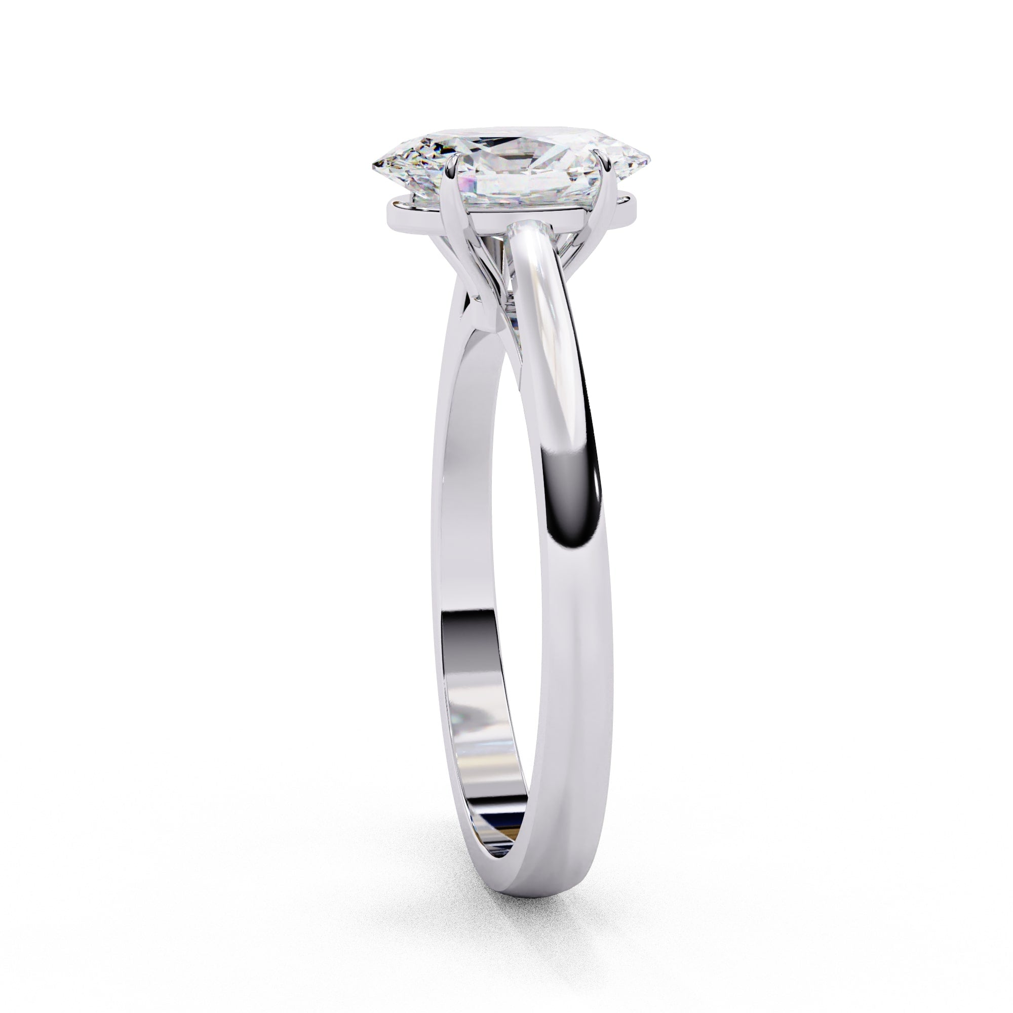 Elegant Solitaire Central Stone Ring