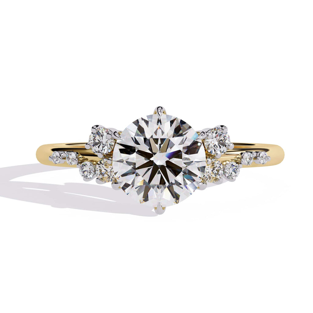 Elegant Central Stone Brilliance Ring with Side Accents
